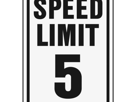 Hy-Ko Heavy-Duty Aluminum Sign, Speed Limit 5 Online