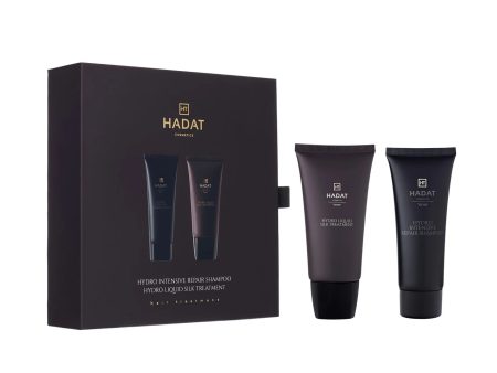 Hadat cosmetics Gift box Hydro Intensive Repair Shampoo And Hydro Liquid Silk Treatment – dovanų dėžutė šampūnas bei kaukė, 70 ml Fashion