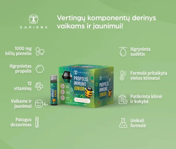 Sapiens Propolis Immuno Junior Maisto papildas Cheap