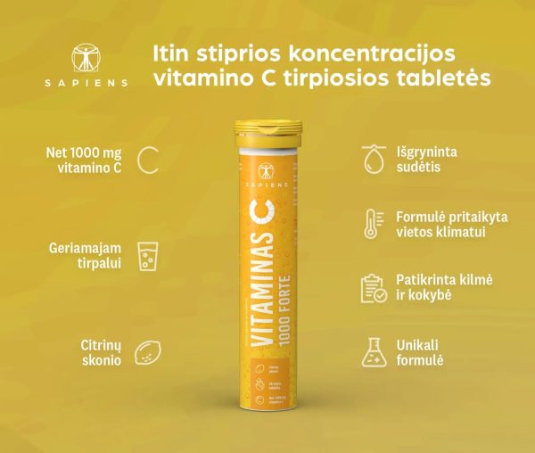 Sapiens Vitaminas C 1000 Forte Maisto papildas Online now