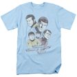 STAR TREK : RETRO CREW S\S ADULT 100% COTTON 18\1 T-SHIRT LIGHT BLUE SM For Discount