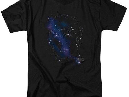 STAR TREK : SPOCK CONSTELLATIONS S\S ADULT 100% COTTON 18\1 T-SHIRT BLACK 5X on Sale