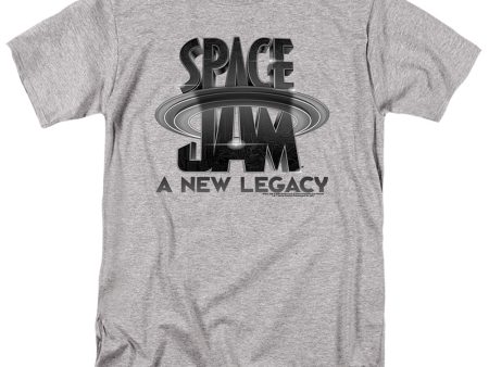 SPACE JAM : A NEW LEGACY : SPACE JAM : A NEW LEGACY LOGO BLACK S\S ADULT 100% COTTON 18\1 T-SHIRT Athletic Heather XL on Sale