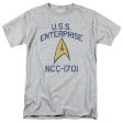 STAR TREK : COLLEGIATE ARCH S\S ADULT 100% COTTON 18\1 T-SHIRT Athletic Heather XL For Sale