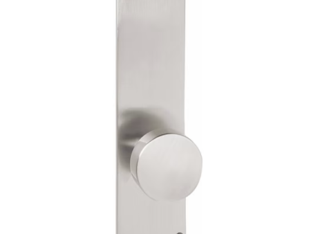 Emtek 8013.CCUS19.MRK Select Dummy Pair , Sideplate Locksets Modern Non-Keyed 9  , Conical Stem , Marble Knob Hot on Sale