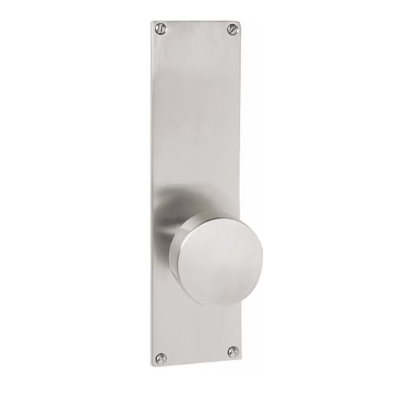 Emtek 8013.CCUS19.MRK Select Dummy Pair , Sideplate Locksets Modern Non-Keyed 9  , Conical Stem , Marble Knob Hot on Sale